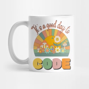 It's A Good Day To Code, Programmer Retro Sunset Mug